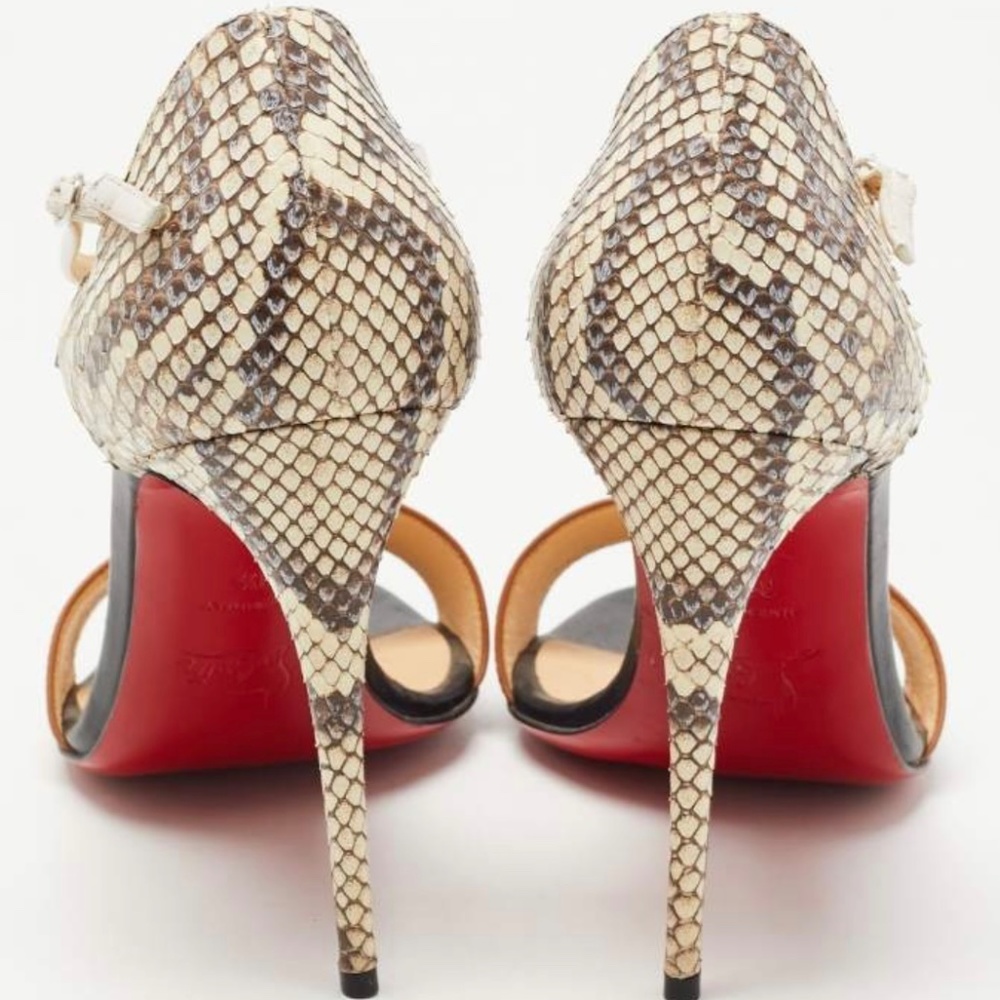 Christian Louboutin Never Worn Python T-Strap Hee… - image 7